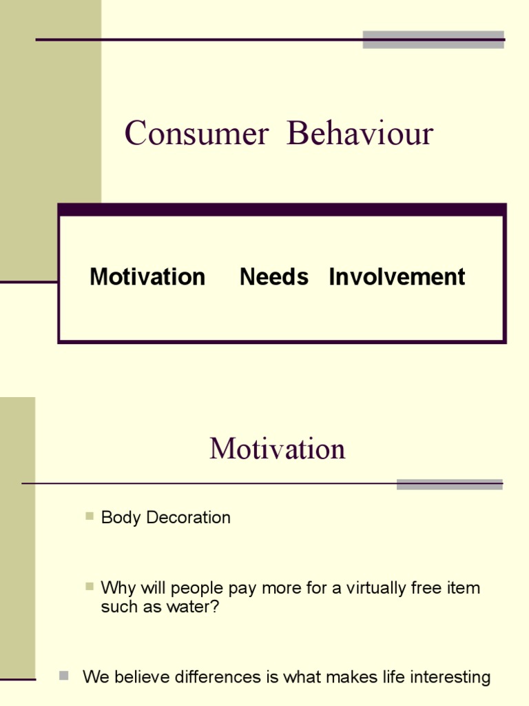Understanding Consumer Motivation Dynamics | PDF | Motivational ...