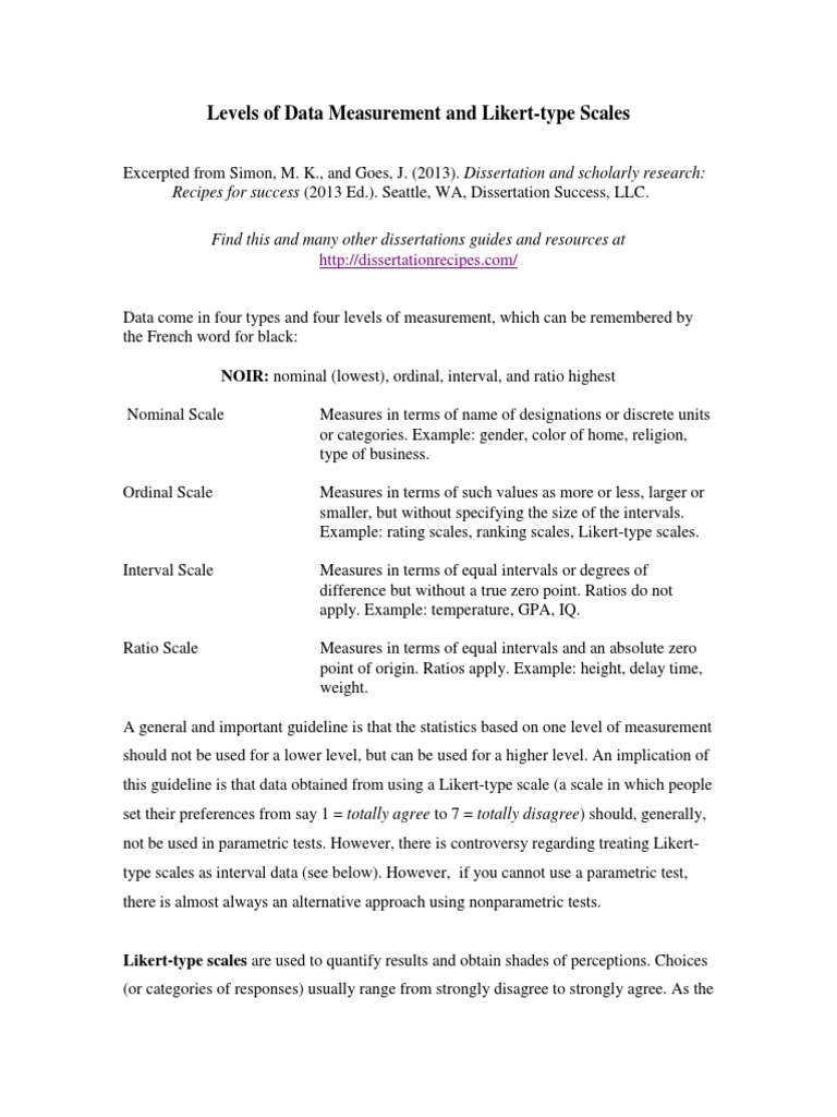 Understanding Likert-type Scales in Research | PDF | Level Of ...