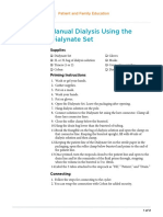Manual Dialysis Using The Dialynate Set: Supplies