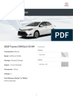 Toyota Build and Price 2018 COROLLA CE 6M