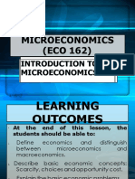 1 ECO 162 Introduction To Micro Economic