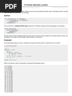 Python Nested Loops PDF