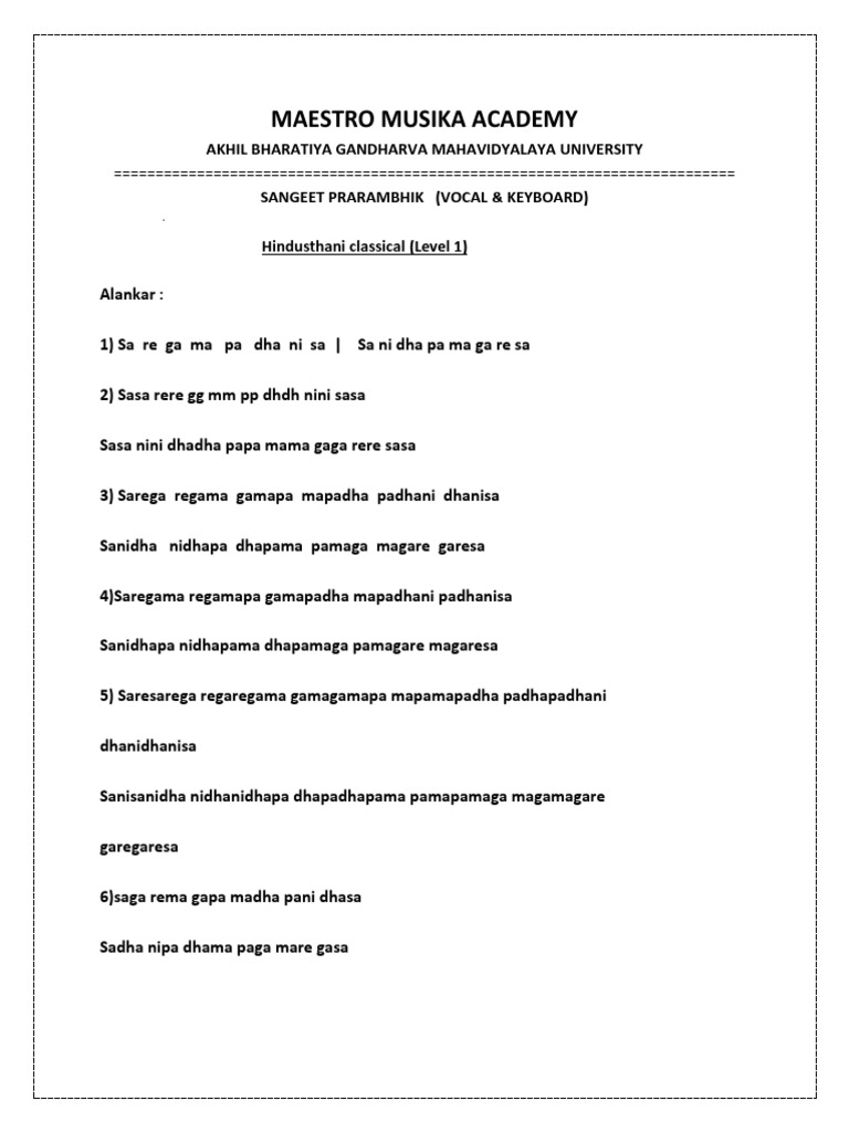 Sangeet Prarambhik V C Pdf