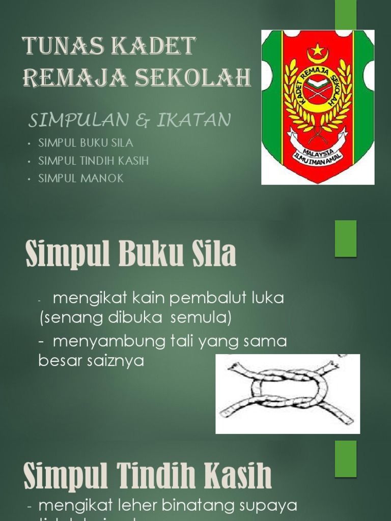 Tunas Kadet Remaja Sekolah Simpulan Ikatan Pdf