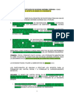 Modelo constitución SAC con aportes en bienes