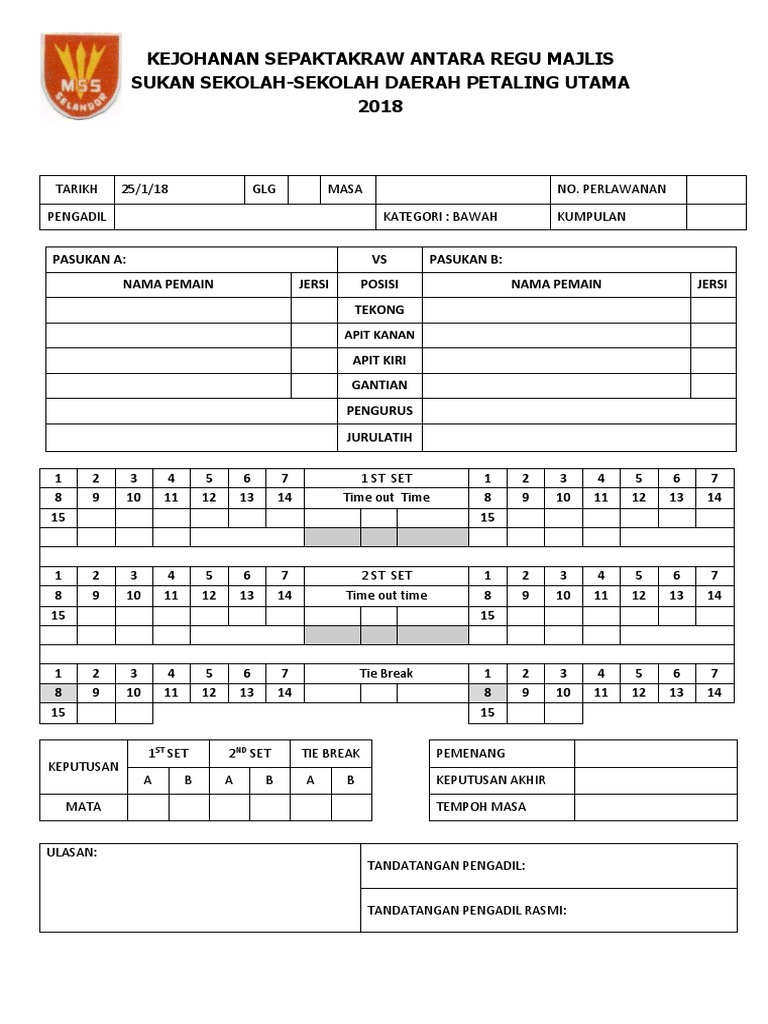 Scoresheet M | PDF