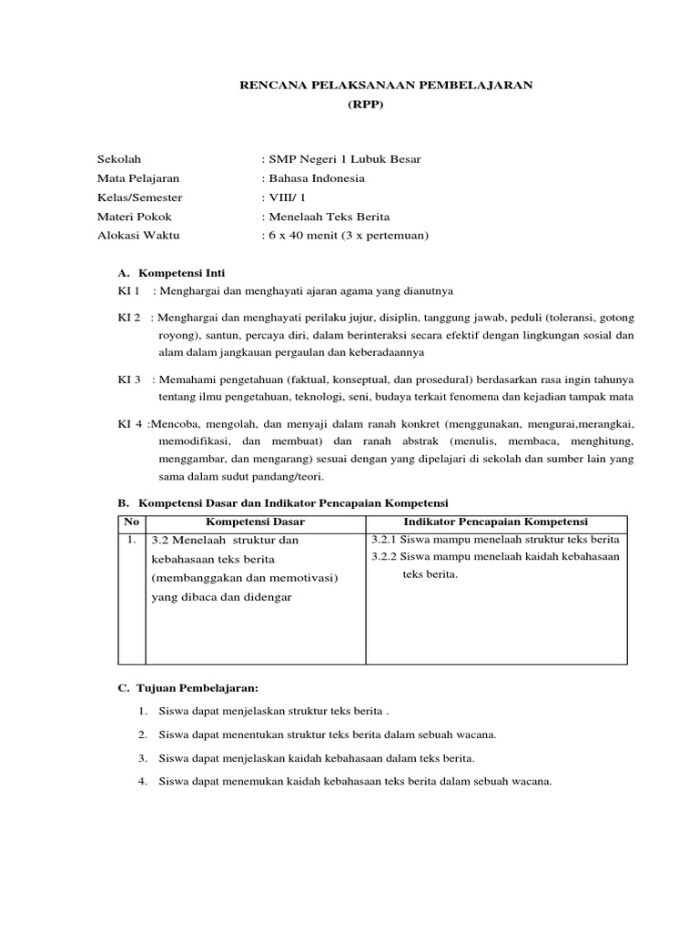 Struktur Teks Berita Kepala Berita Tubuh Berita Ekor  