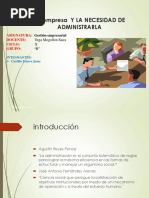 La Empresa y La Necesidad de Administrarla Diapo