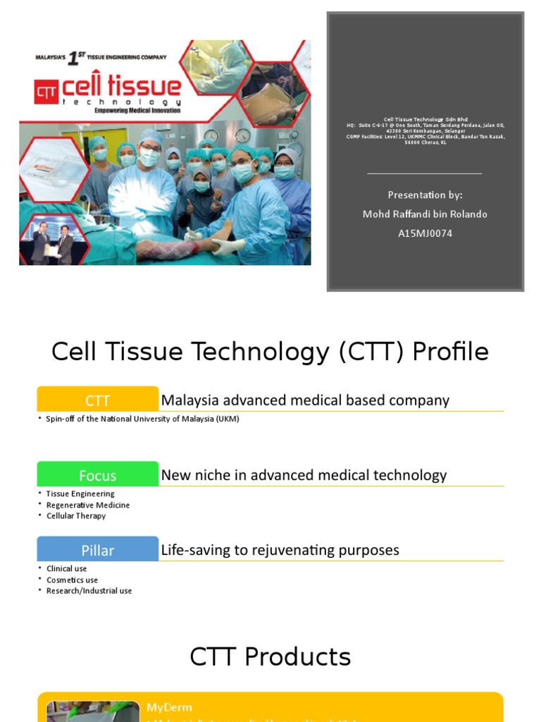 Cell Tissue Technology SDN BHD | PDF | Medical Treatments | Life Sciences