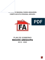 Plan de Gobierno Fuerza Arequipeña 2019-2022
