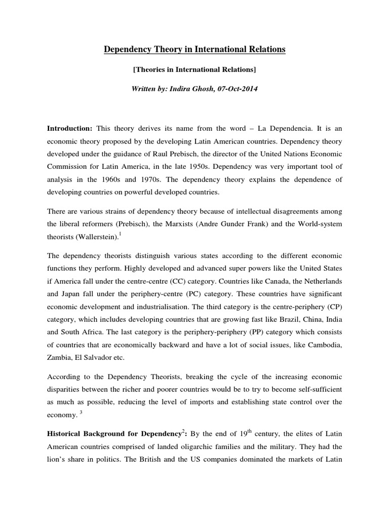WHAT IS DEPENDENCY THEORY INTERNATIONAL RELATIONS visual data 4