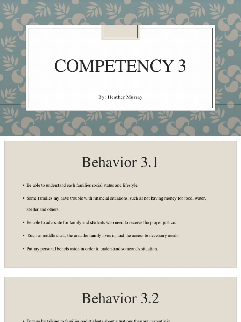 Competency 3 | PDF