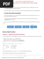 How To Create OData Service For ABAP CDS Views Using Annotation