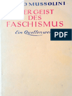Der Geist Des Faschismus - Benito Mussolini (Deutsche Ausgabe 1943)