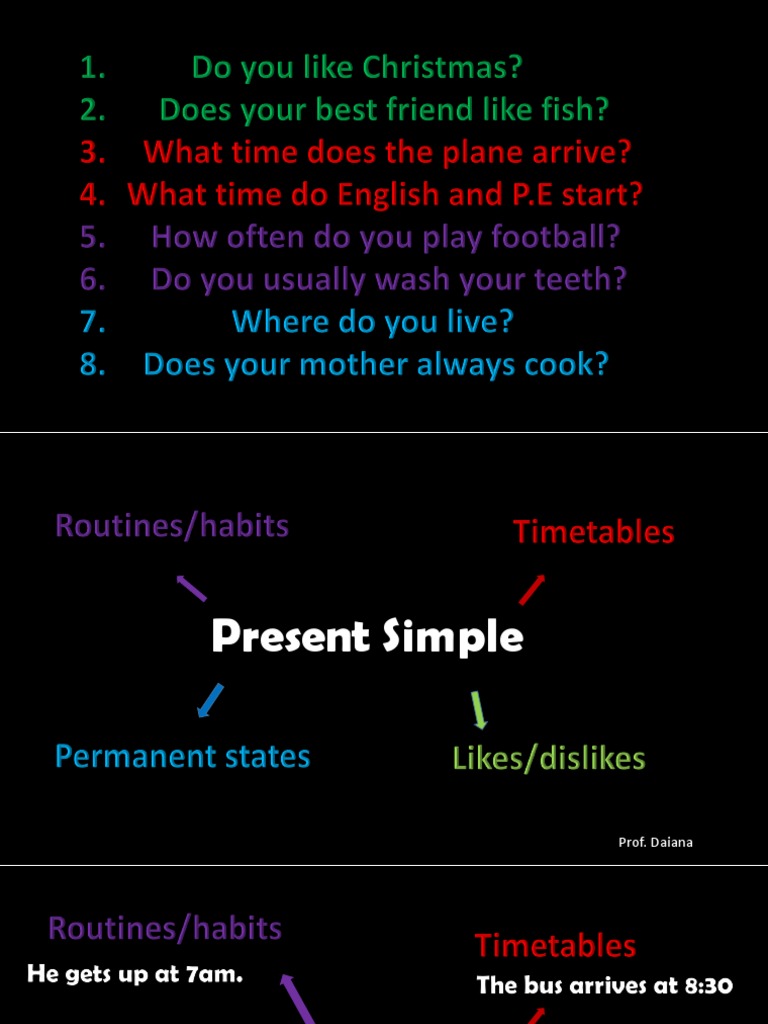 Power Point About Simple Present | PDF