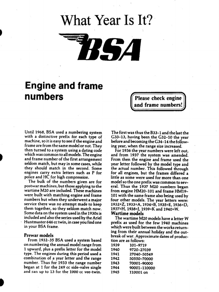 bsa-engine-and-frame-numbers-pdf-motorcycling-vehicle-technology