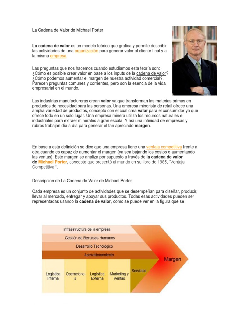 Cadena De Valor De Michael Porter – OFEOU