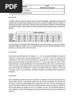 Lista de Exercícios – Decisões Em Transporte