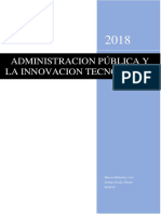 Administracion Publica y La Innovacion Tecnologica