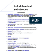 List of Alchemical Substances
