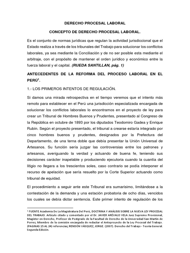 Derecho Procesal Laboral Trabajo | PDF | Ley procesal | Jurisdicción