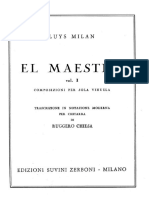 MILAN Luys El Maestro Vol 1-2 Transc Chiesa Guitar