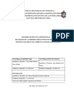 Informe de La Practica Profesional de La Pasante Genesis Glismar Porras Hernandez Ci. 24.845.416