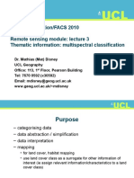 MSC Conservation/Facs 2010 Remote Sensing Module: Lecture 3 Thematic Information: Multispectral Classification