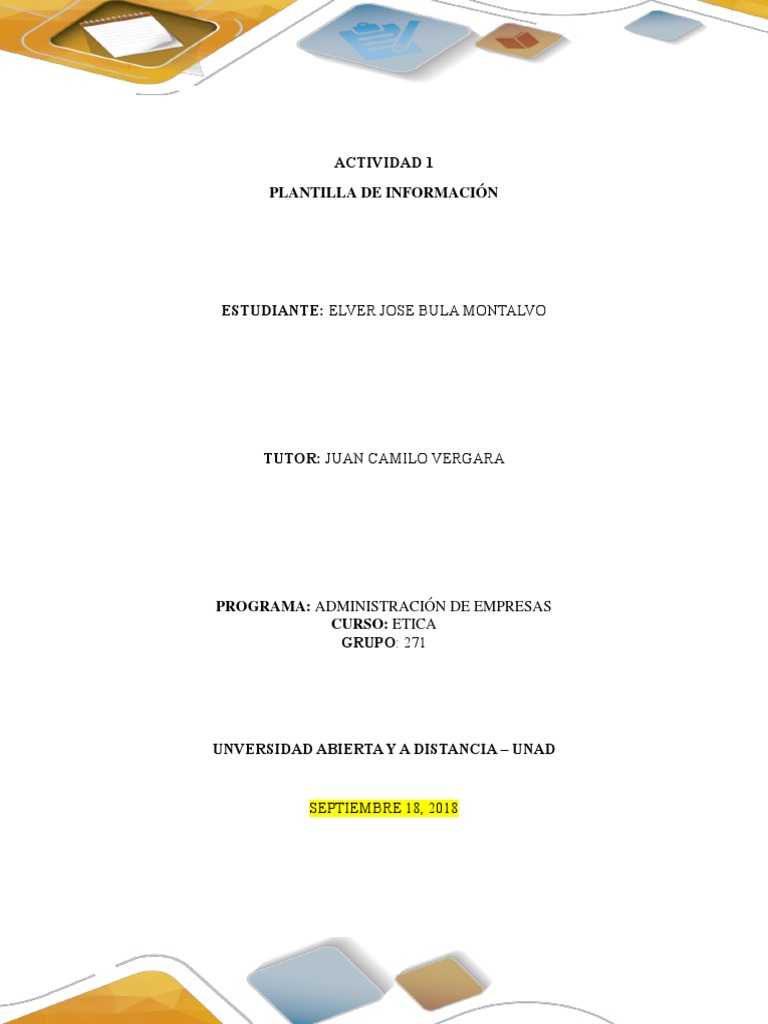 TAREA 1 - Plantilla de Información | PDF | Caso de estudio | Evaluación