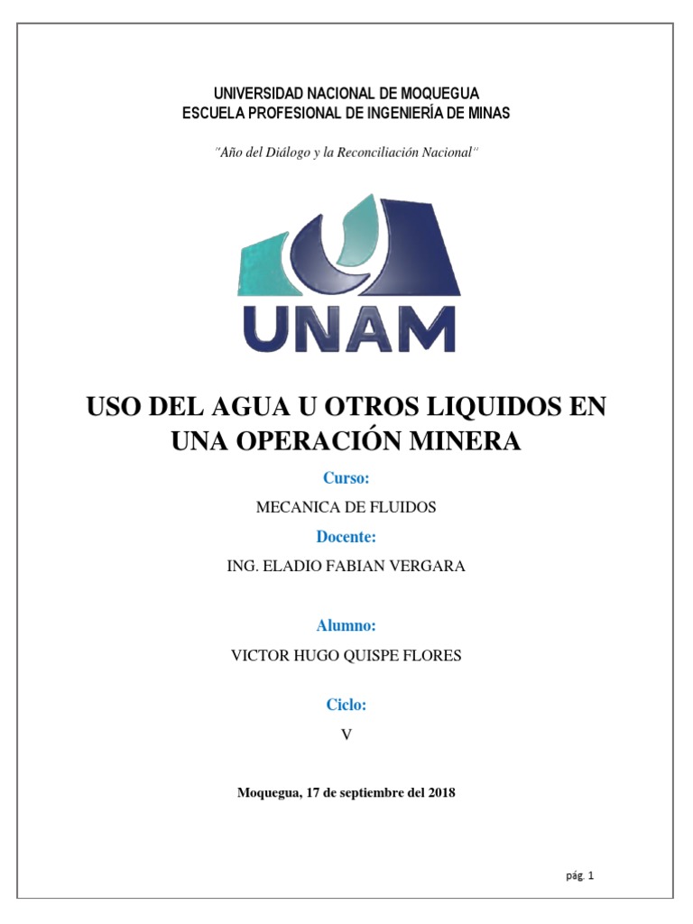 Uso del Agua en la Minería | PDF | Minería | La contaminación del agua