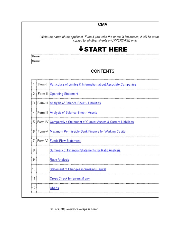 CMA Data Format for Loan Applications | PDF | Dividend | Banks