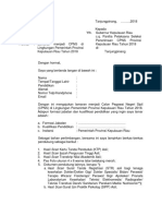 Contoh Surat Lamaran CPNS Provinsi Kepri 2018