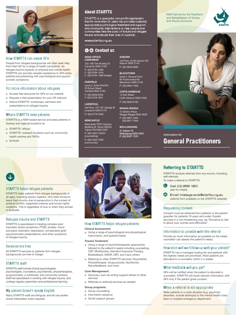 STARTTS Support for Refugee Health GPs | PDF | Psychotherapy ...