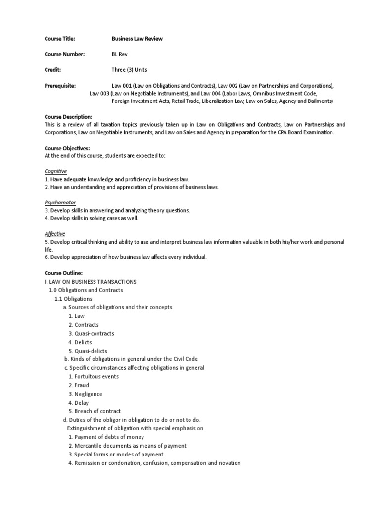 Business law college class image