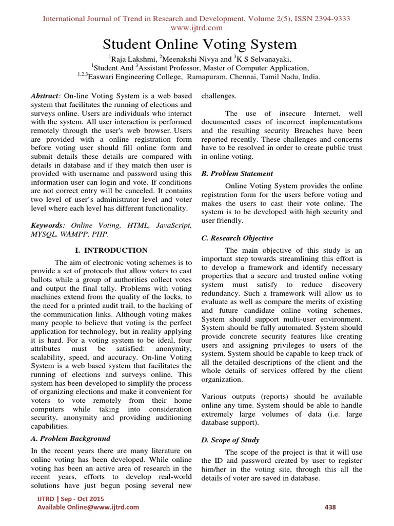 Student Online Voting System Overview | PDF | Electronic Voting | Password