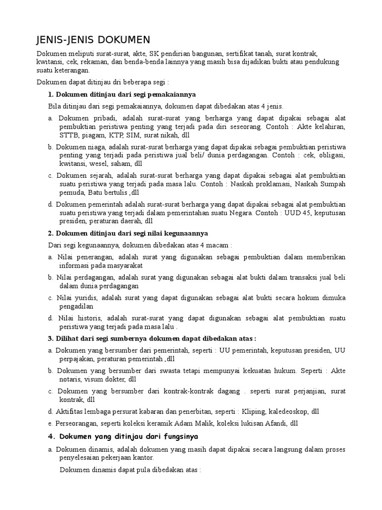 Jenis Jenis Dokumen Pdf