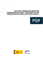 Acuerdo Presupuestario 2019 Entre El Gobierno y Podemos