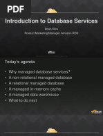 Introduction To Database Services: Brian Rice Product Marketing Manager, Amazon RDS