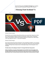 Prediksi Bola Menang Pasti Scotland Vs Portugal