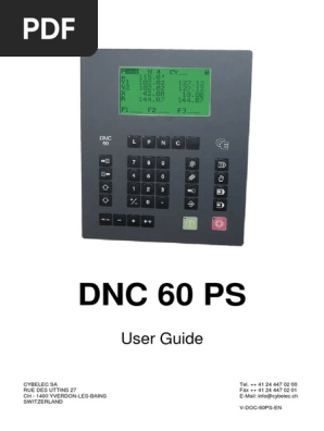 Cybelec Dnc 60 Ps Puter Keyboard Cursor User Interface