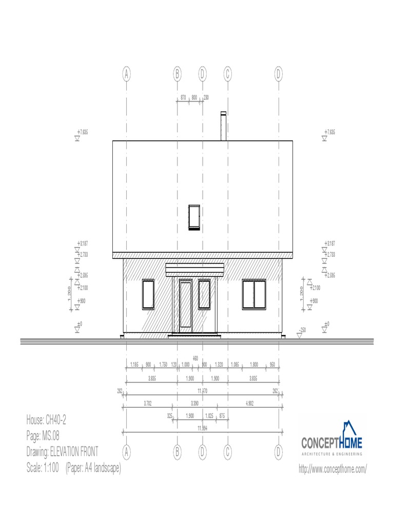 040ch 2 130405 Metric 1 100 Elevations Sections A4 Landscape | PDF ...
