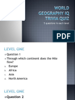 World Geography IQ Trivia Quiz