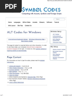 Symbol Codes _ ALT Codes for Windows