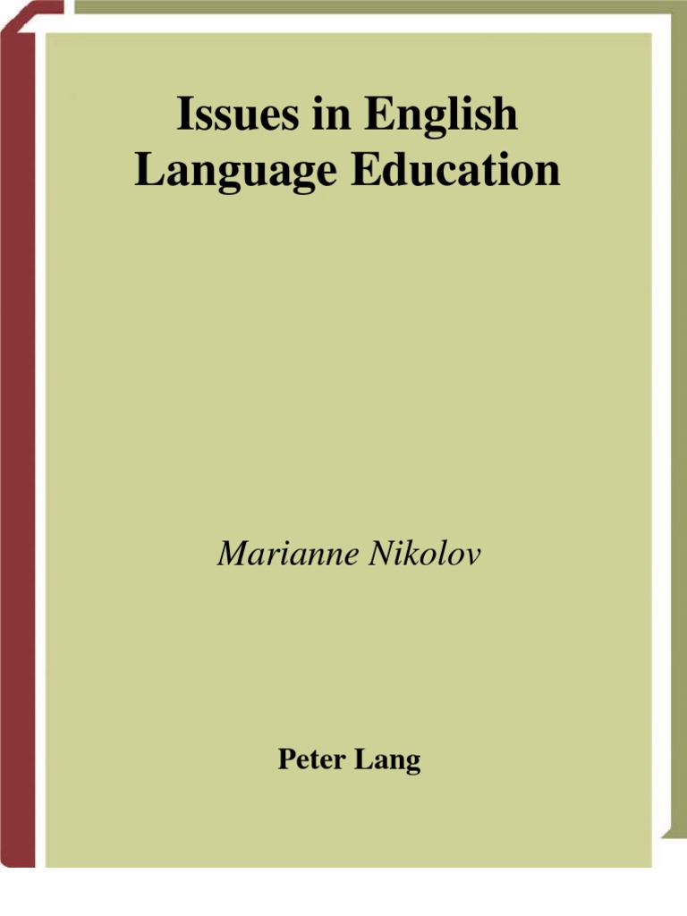 Issues in English Language Education PDF Second Language