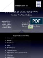 Presentation On: Generation of DC by Using VAWT