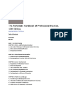 AIA Architect's Handbook - 15th Edition - TOC