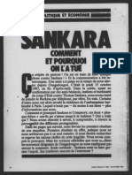 Sankara: Pourquoi Et Comment On L'a Tué, Dans JA N° 1399