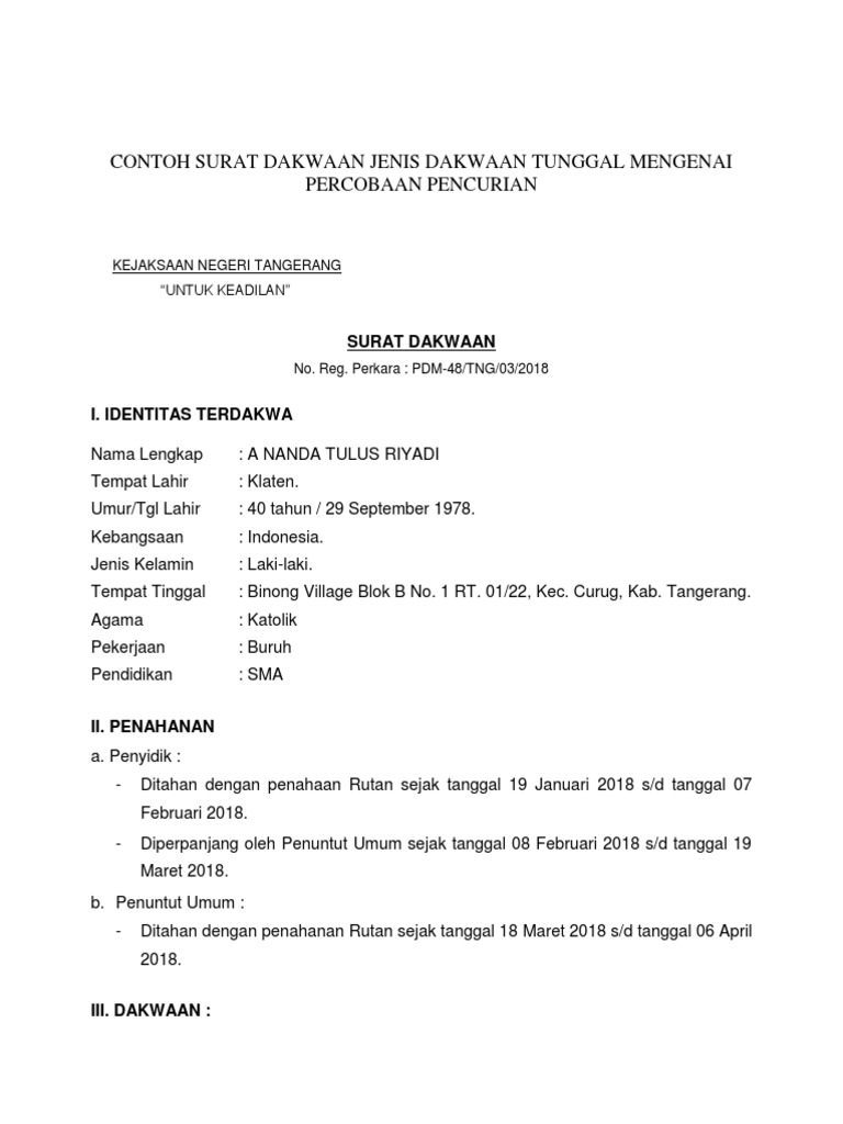 Surat Dakwaan2 Pdf