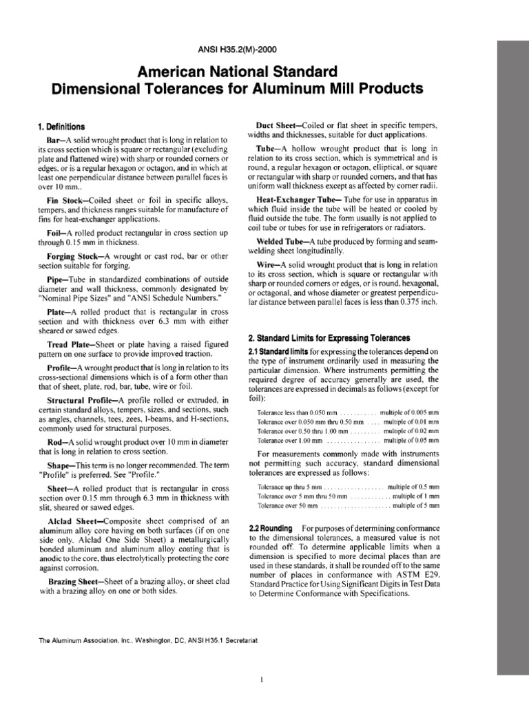 Ansi H35 2 2000 PDF | PDF