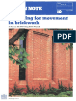 DN10 - Designing For Movement in Brickwork - August 1988 PDF